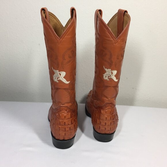 Rogers Boots Mens Size 9.5 Alligator or Crocodile with Stitched Rodeo Details main image 7